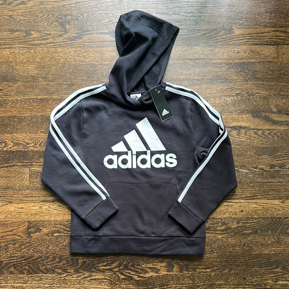 Adidas Black Hoodie with White Accents